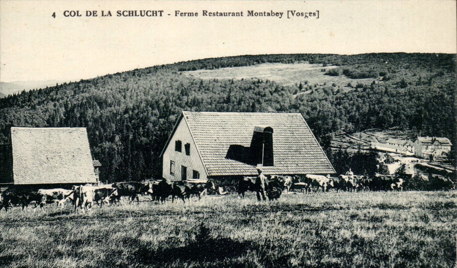 Kragen von Schlucht CPA schliesst Gaststatte Montabey (die Vosges)