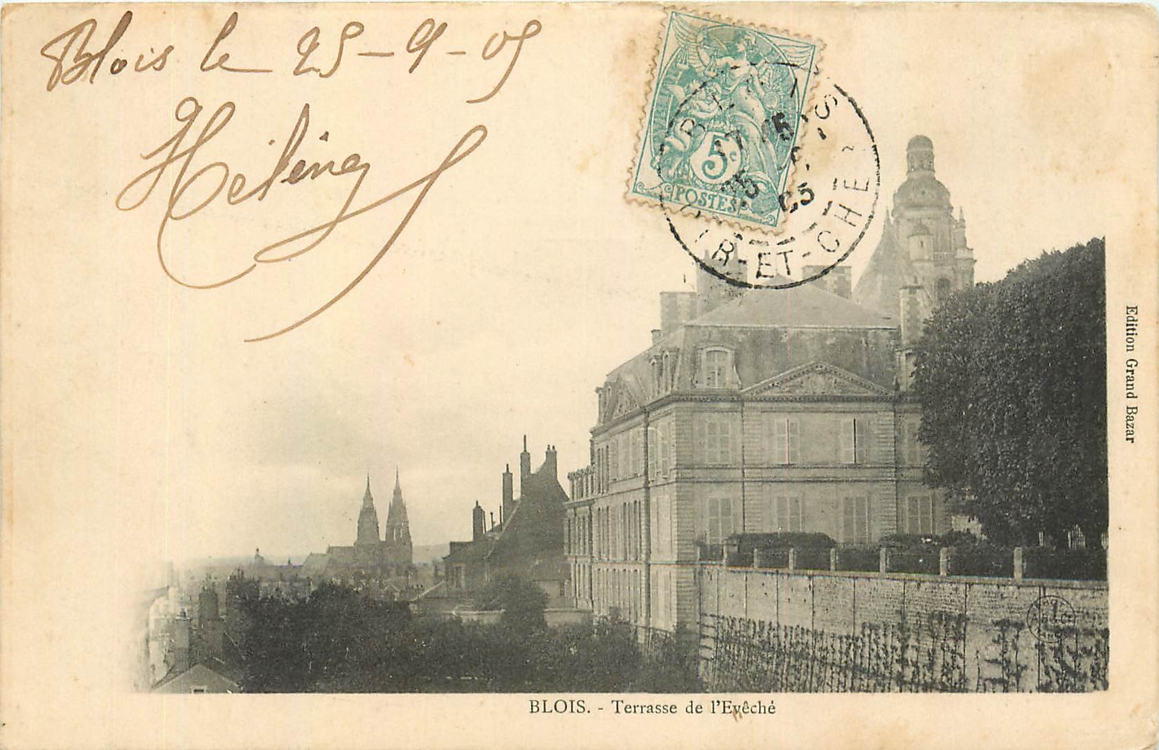 CPA Blois terrasse de l'Eveche 