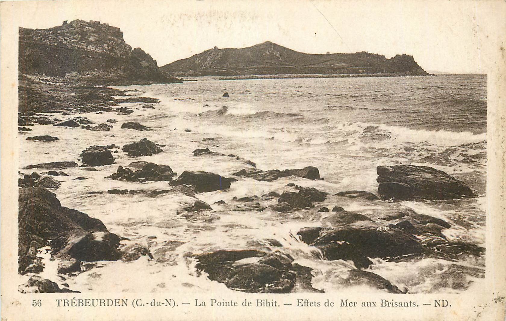 CPA Trebecurden C du N La Pointe de Bihit Effets de mer aux Bresants