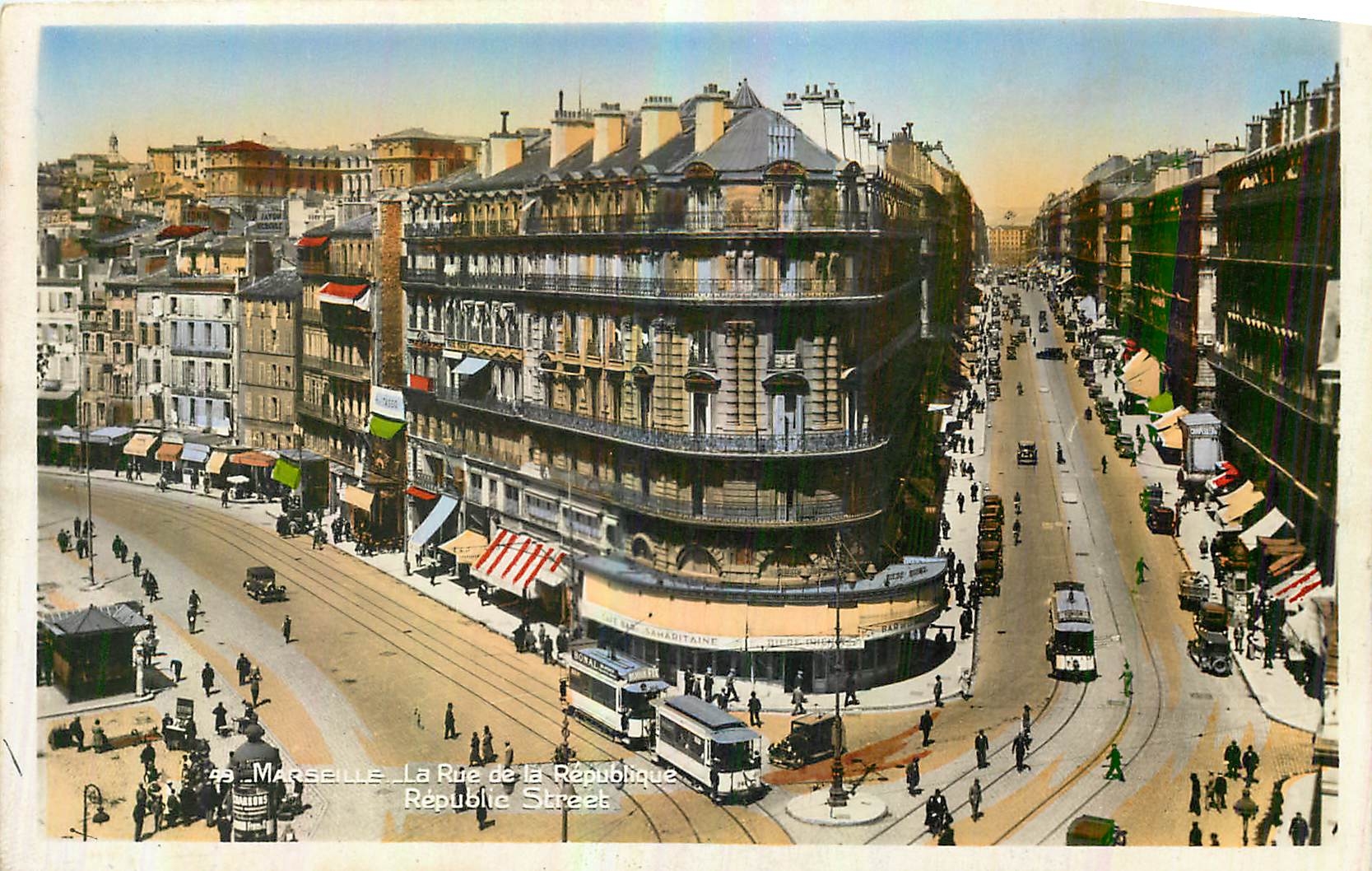 CPA Marseille La Rue de la Republique 