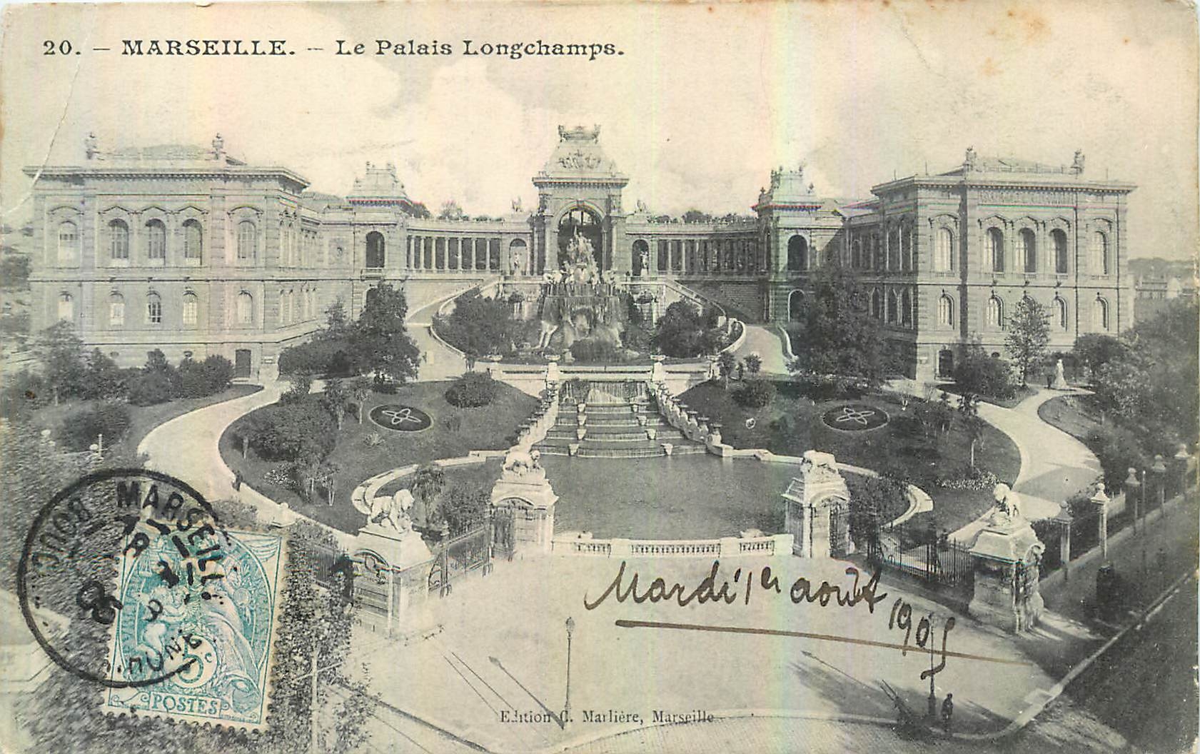 CPA Marseille Le Palais Longchamp