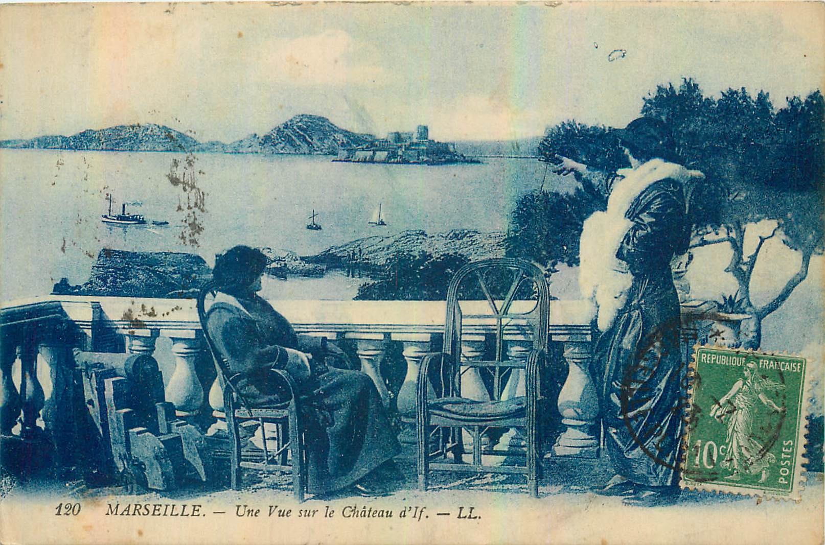 CPA Marseille Une vue sur le Chateau d'If 