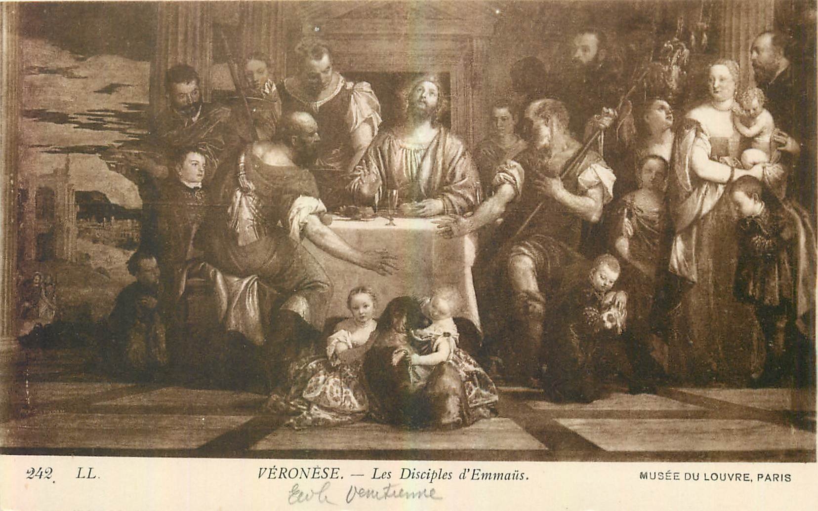 CPA Veronese Les Disciples d'Emmaus Musee du Louvre Paris 