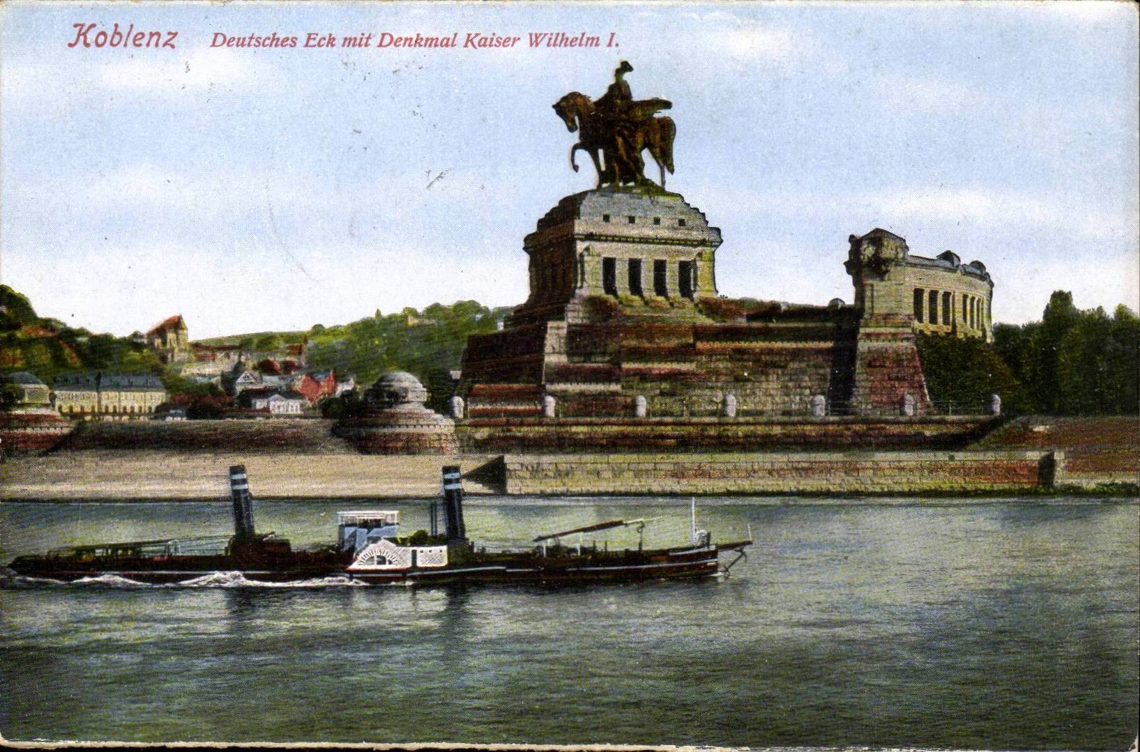 Germany Germany Koblenz CPA Deutsches Eck put Denkmal Kaiser Wilhem I