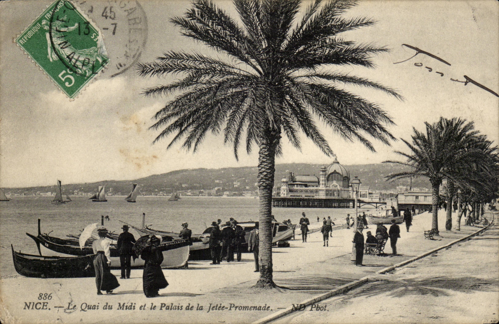 Nice CPA the quay of Midday and the palate of the pier walk