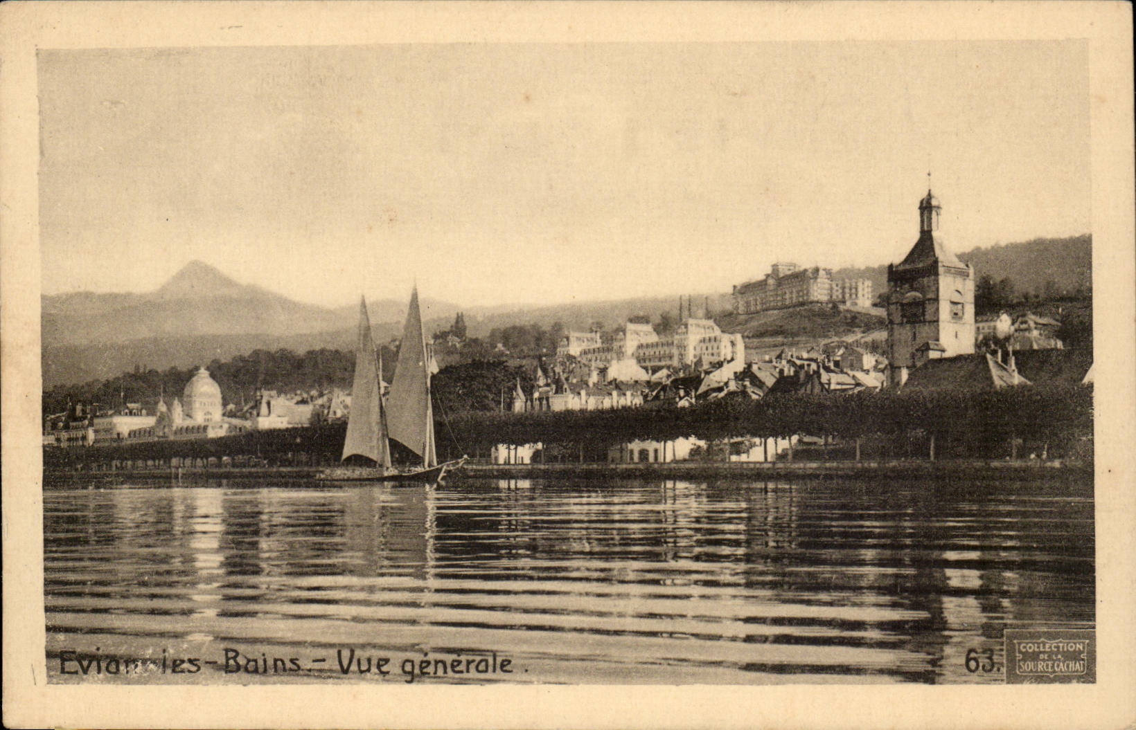 evian les Bains CPA View
