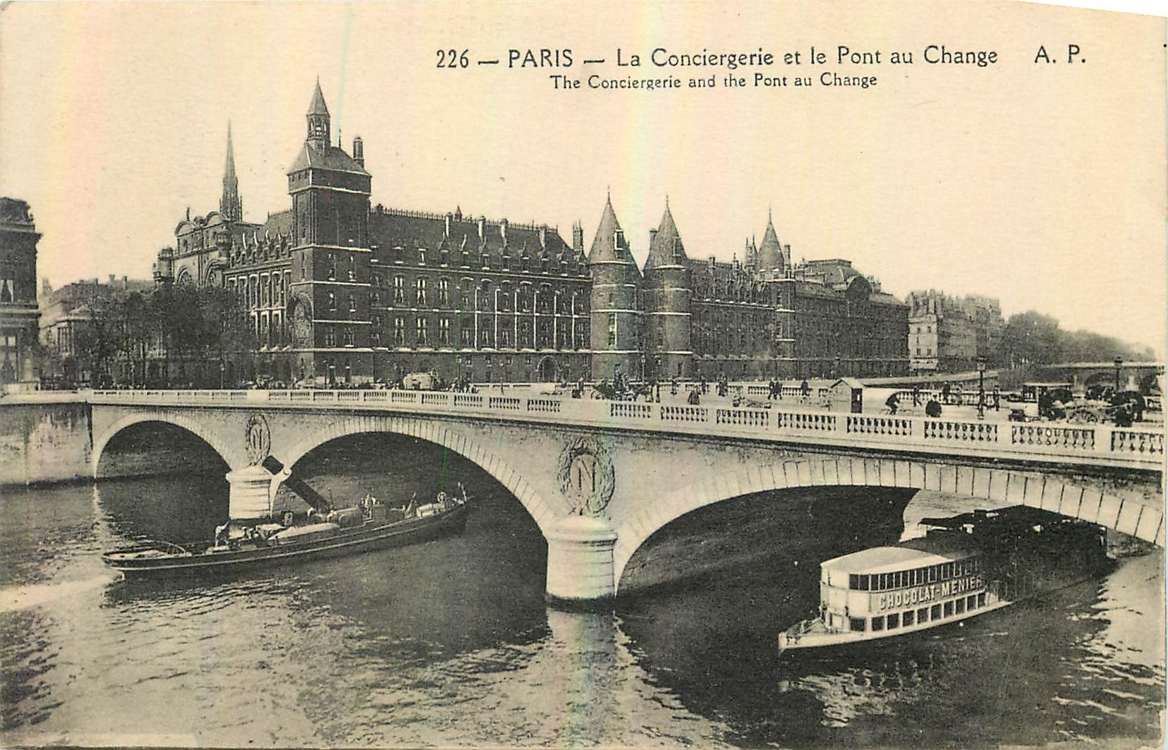CPA Paris la Conciergerie et le Pont au Change