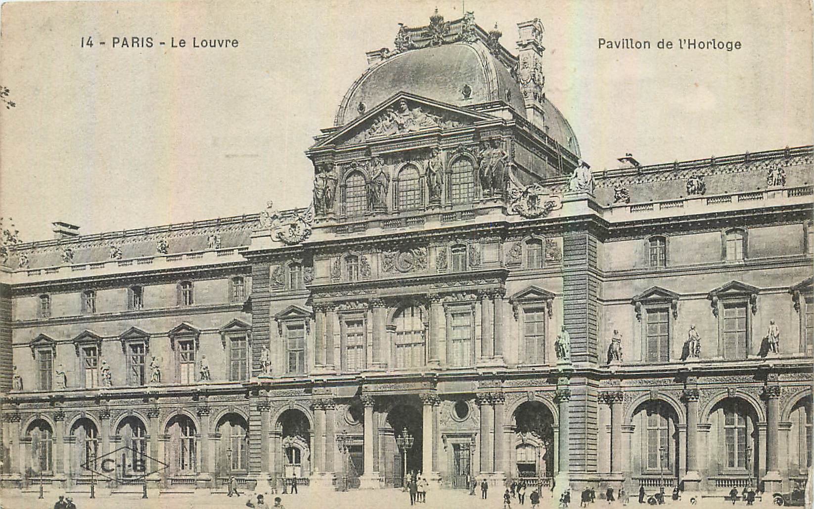 CPA Paris le Louvre Pavillob de l'Horloge