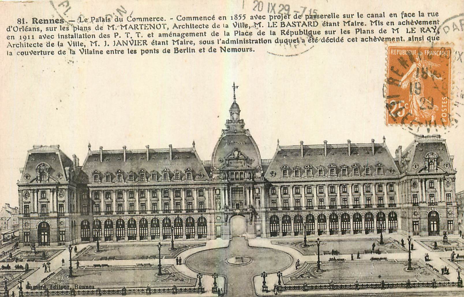 CPA Rennes Le Palais du Commerce 