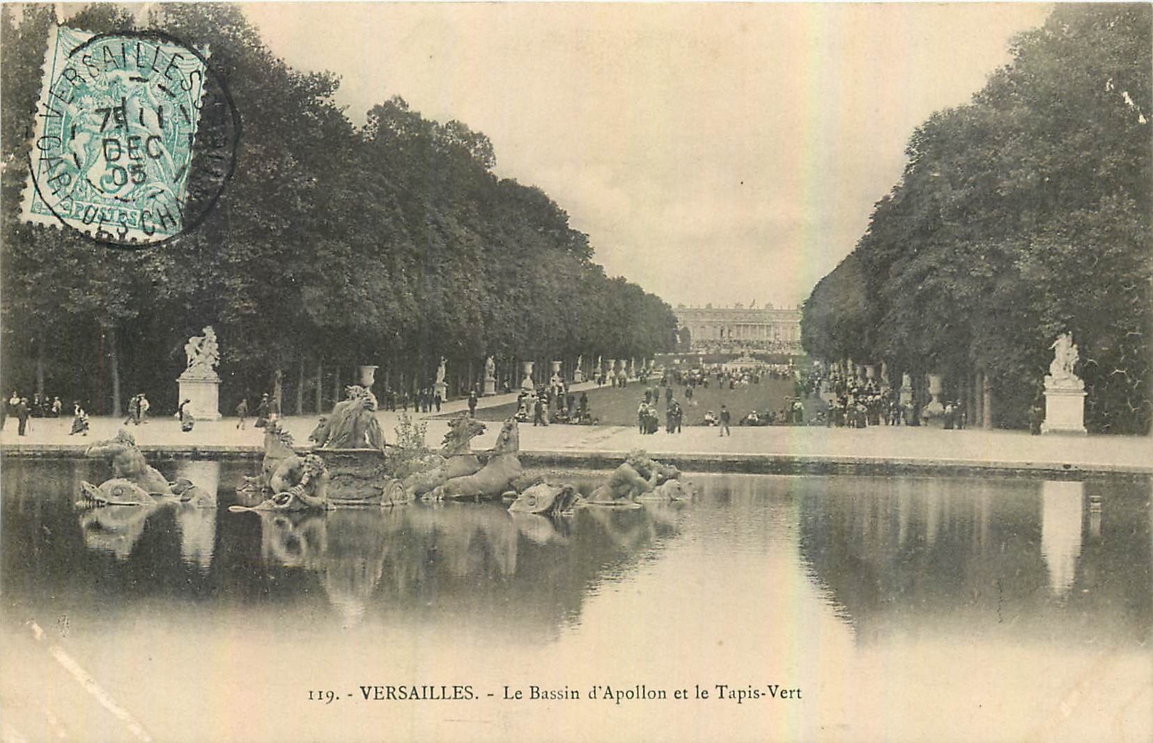 CPA Versailles le Bassin d'Apollon et le Tapis Vert 