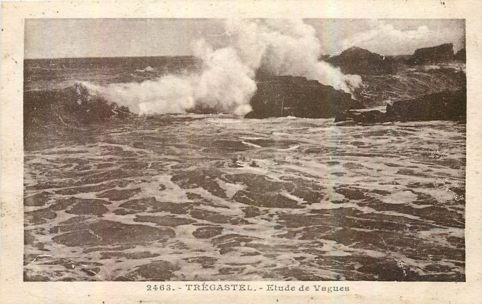 CPA Tregastel Etude de Vagues 