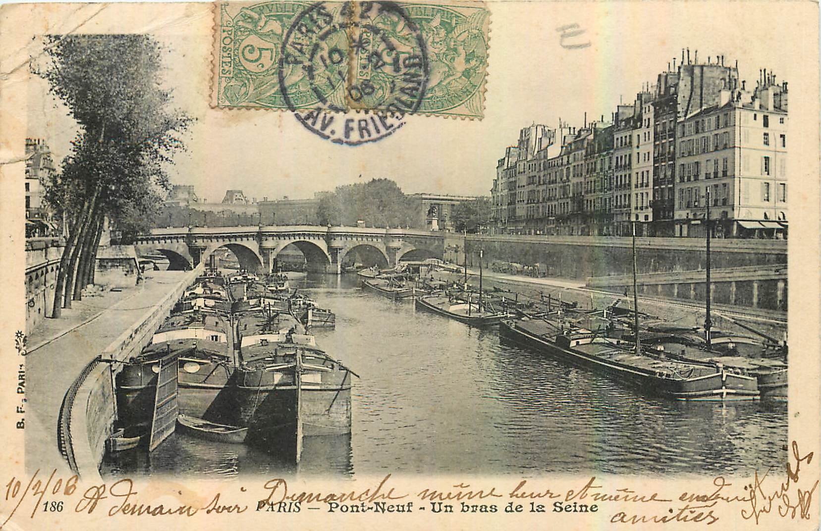 CPA Paris Pont Neuf Un bras de la Seine