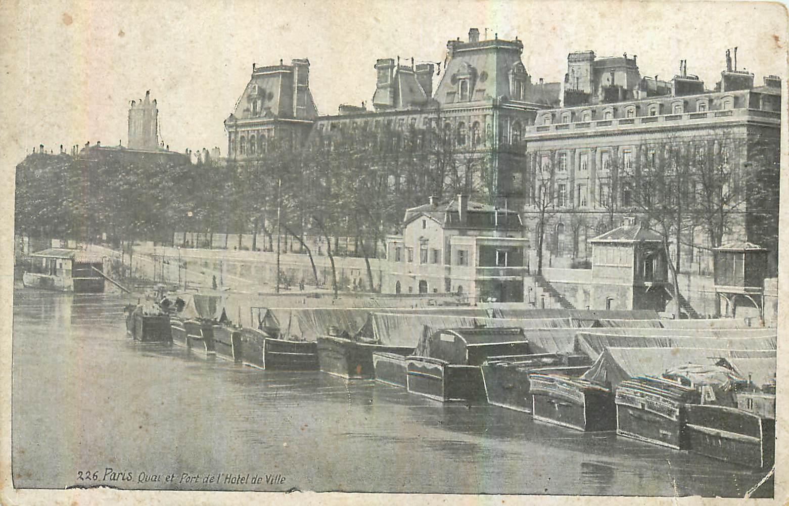 CPA Paris Quai et Port de l'Hotel de Ville 