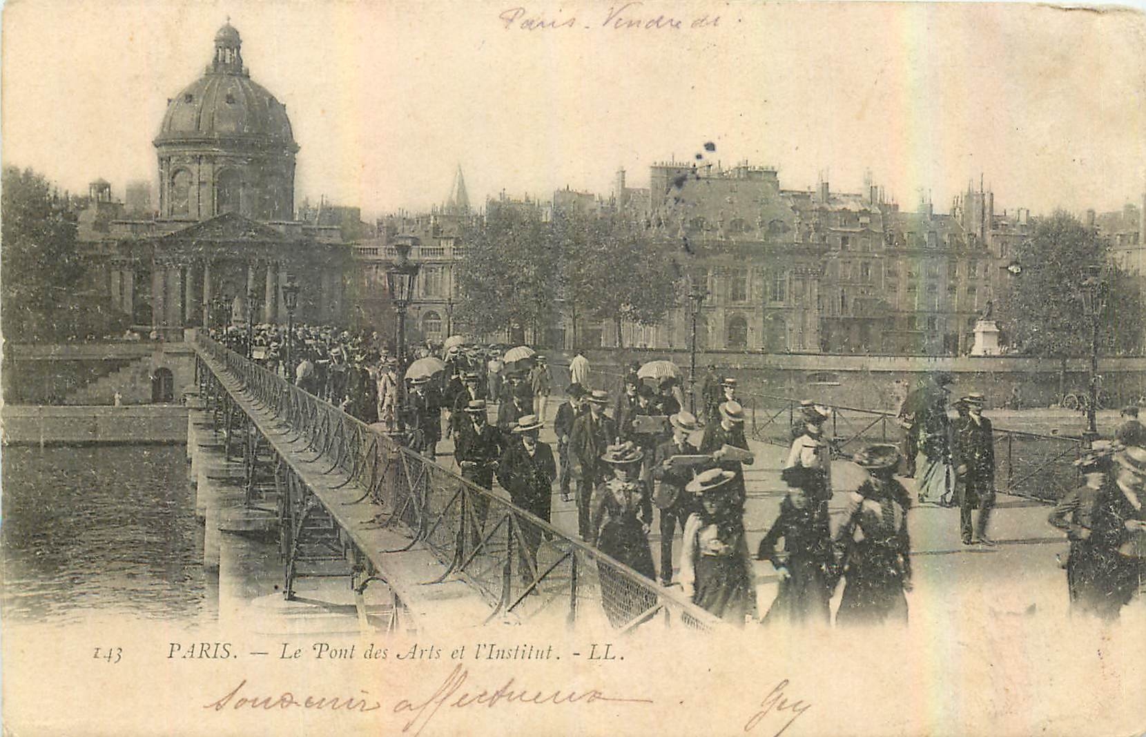 CPA Paris Le Pont des Arts et l'Institut 