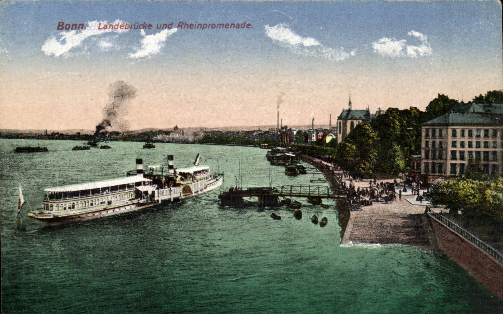 Germany Germany CPA Bonn Landebrucke und Rheinpromenade