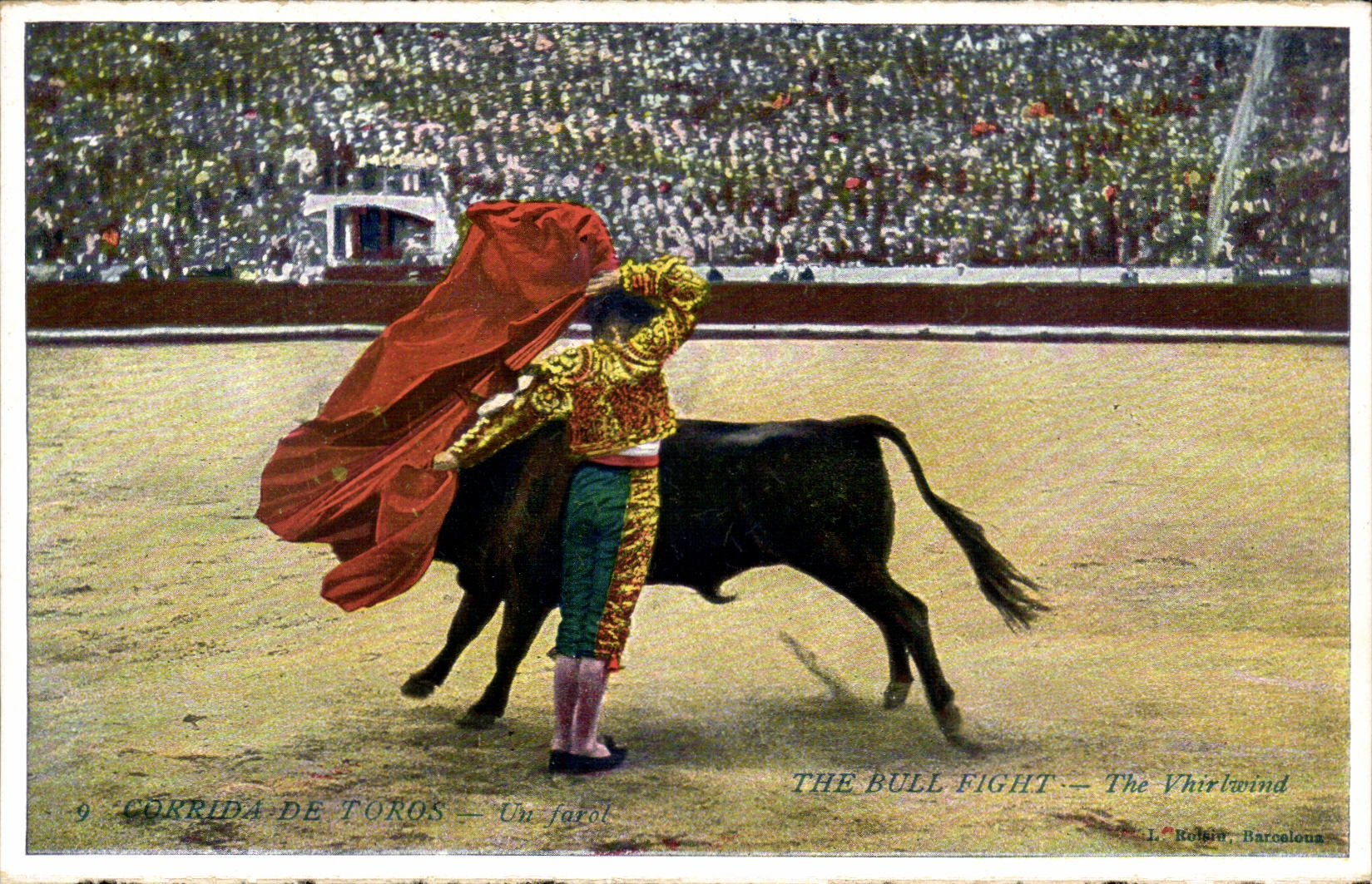 CPA Bullfight of Toros a farol (bull bullfight)