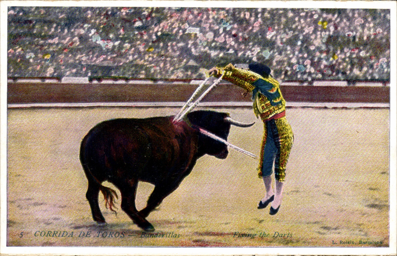CPA Bullfight of Toros Banderillas (bull bullfight)