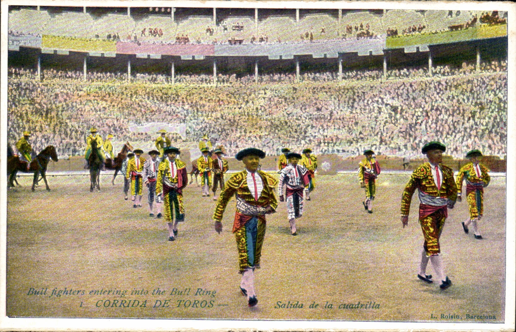 CPA Bullfight of Toros Salida of the cuadrilla (bull bullfight)