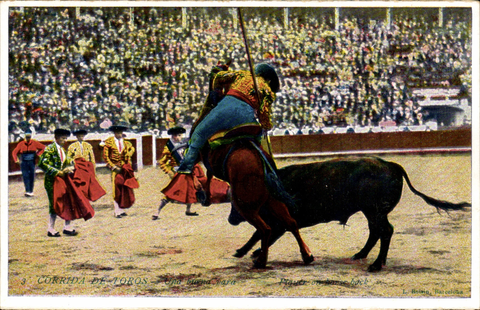 CPA Bullfight of Toros Una para (bull bullfight)