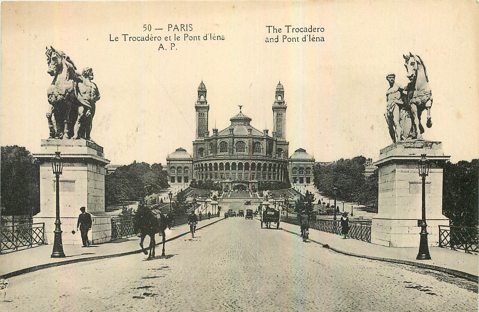 CPA Paris le Trocadero et le Pont d'Iena 
