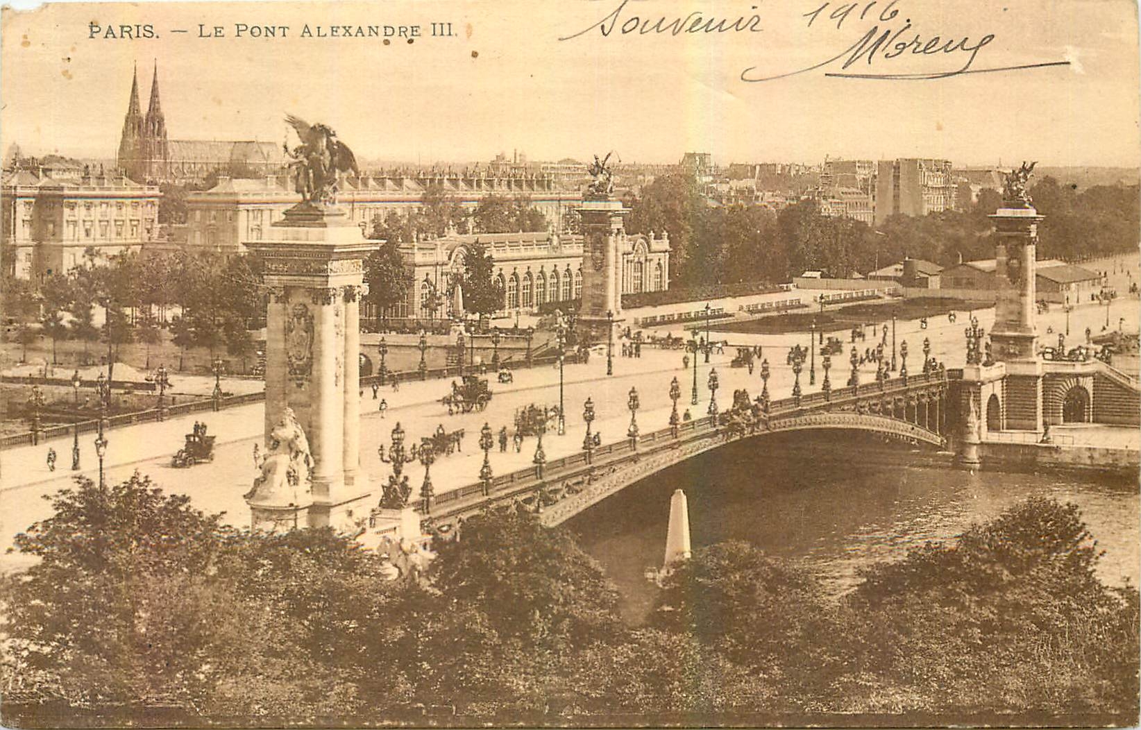 CPA Paris Le pont Alexandre III