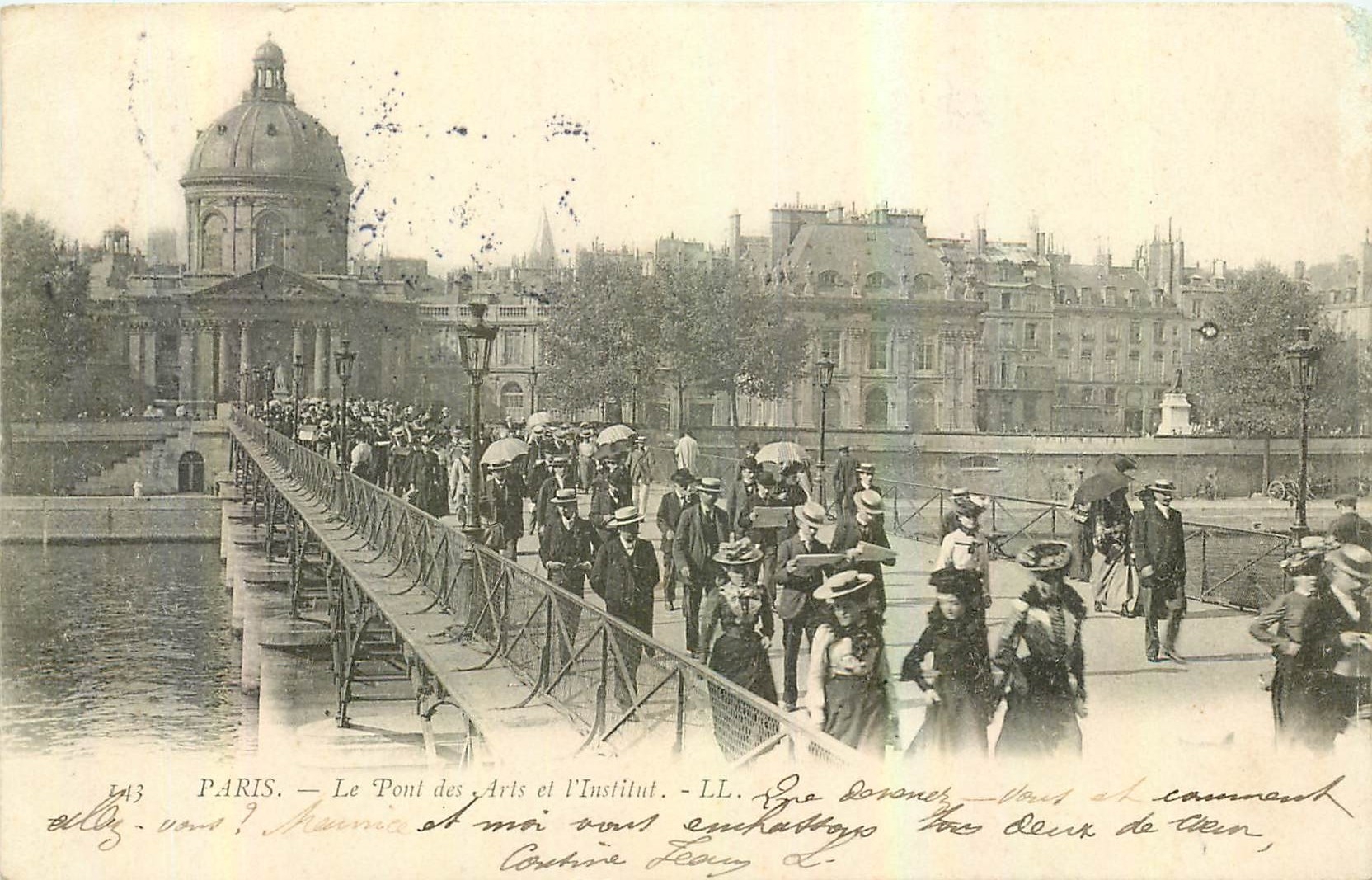 CPA Paris le Pont des Arts et l'Institut 