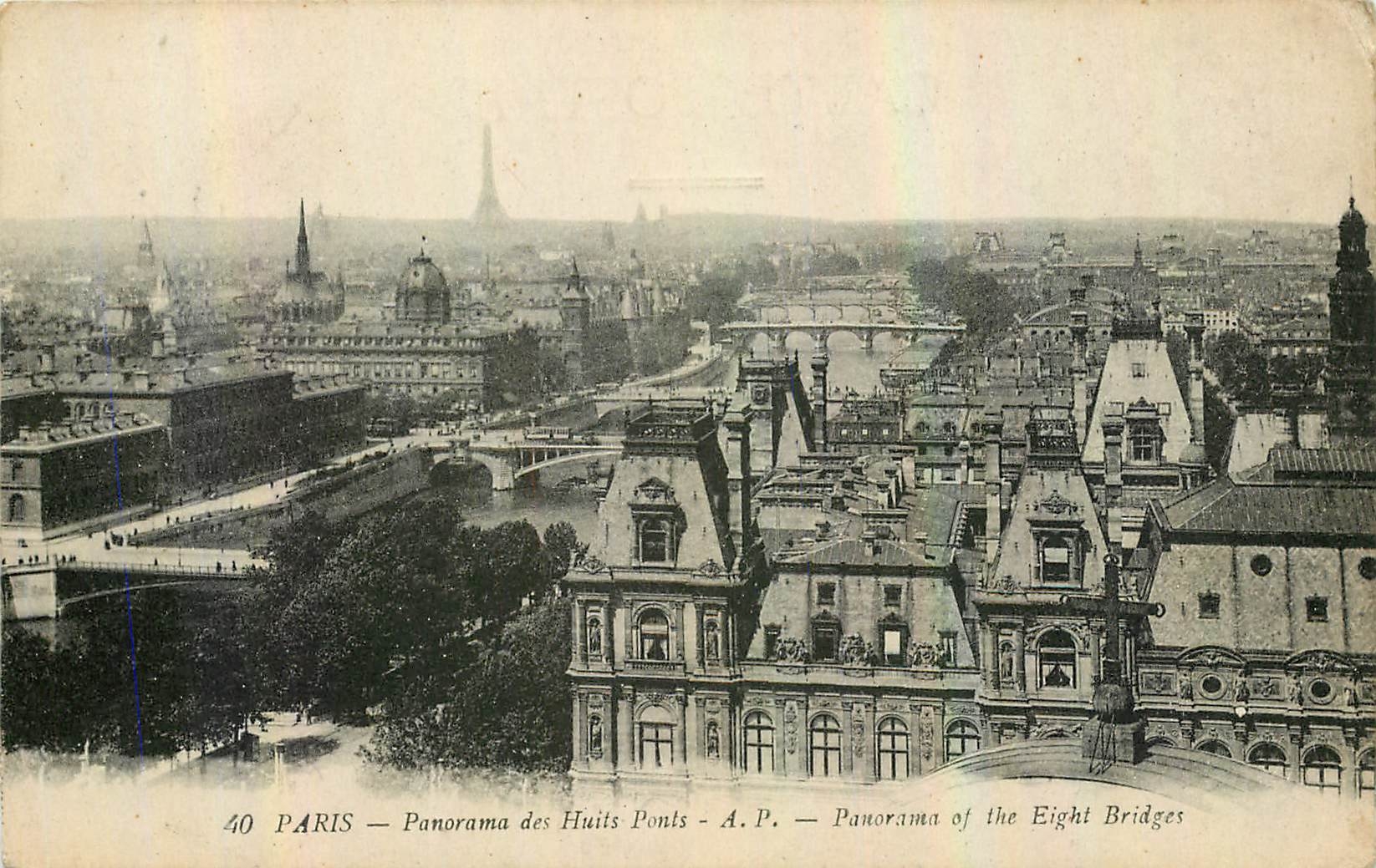 CPA Paris Panorama des Huits Ponts 