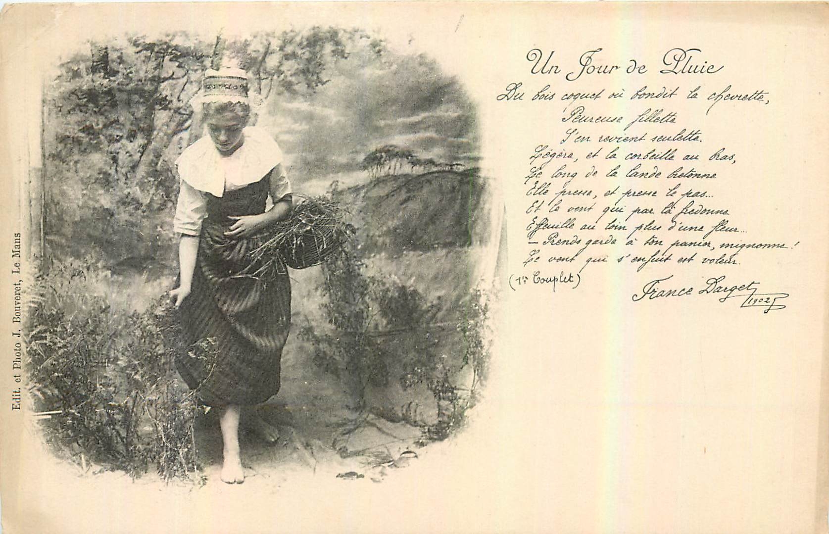 CPA Enfant Un jour de pluie