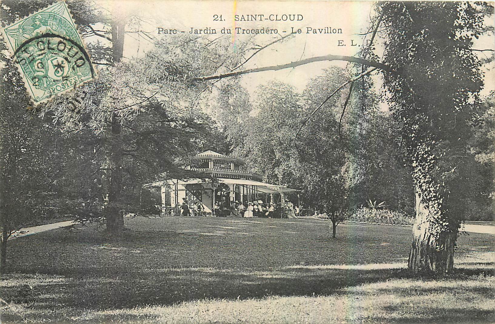 CPA Saint Cloud Parc Jardin du Trocadero Le Pavillon