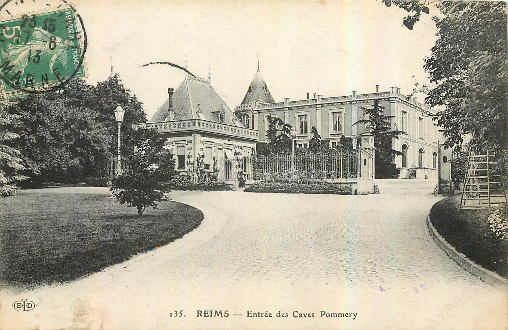CPA Reims Entree des Caves Pommery 