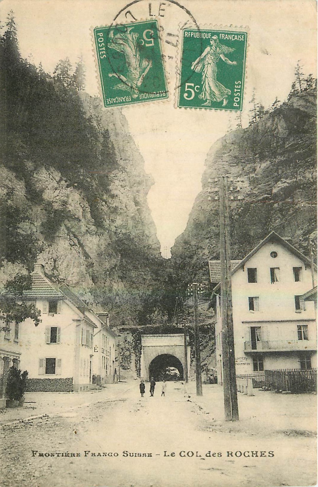 CPA Frontiere Franco-Suisse Le Col des Roches 