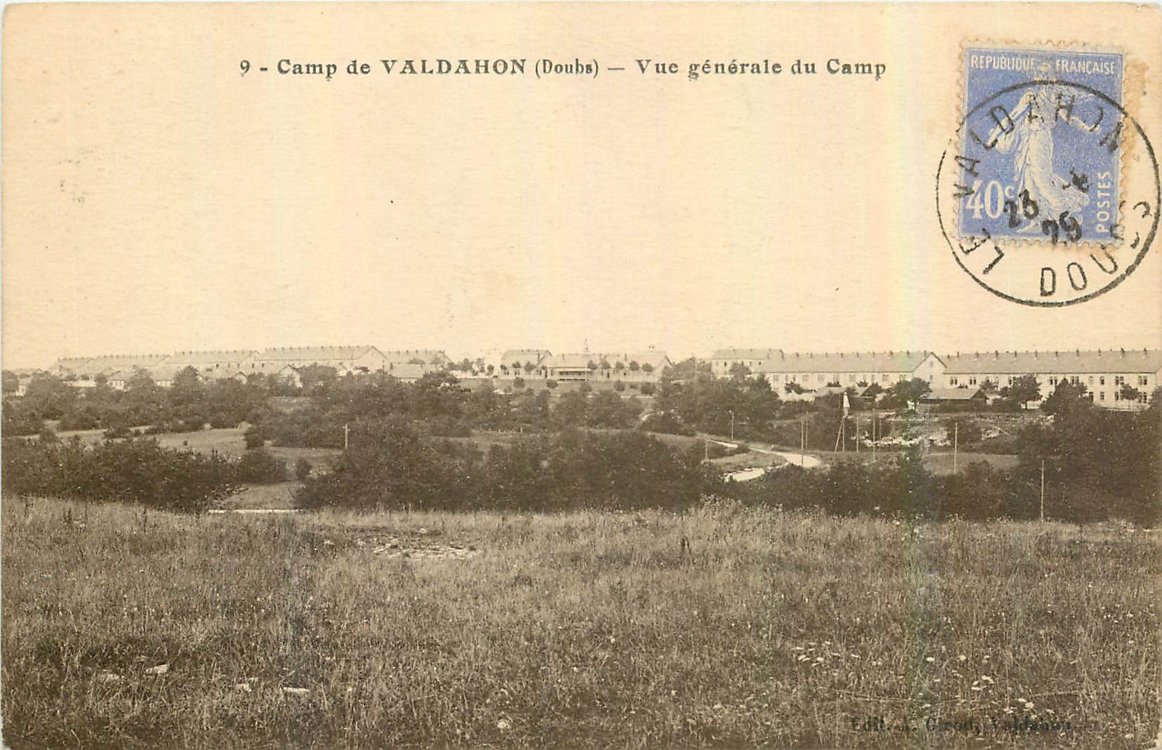 CPA Camp du Valdahon Doubs Vu generale du Camp 