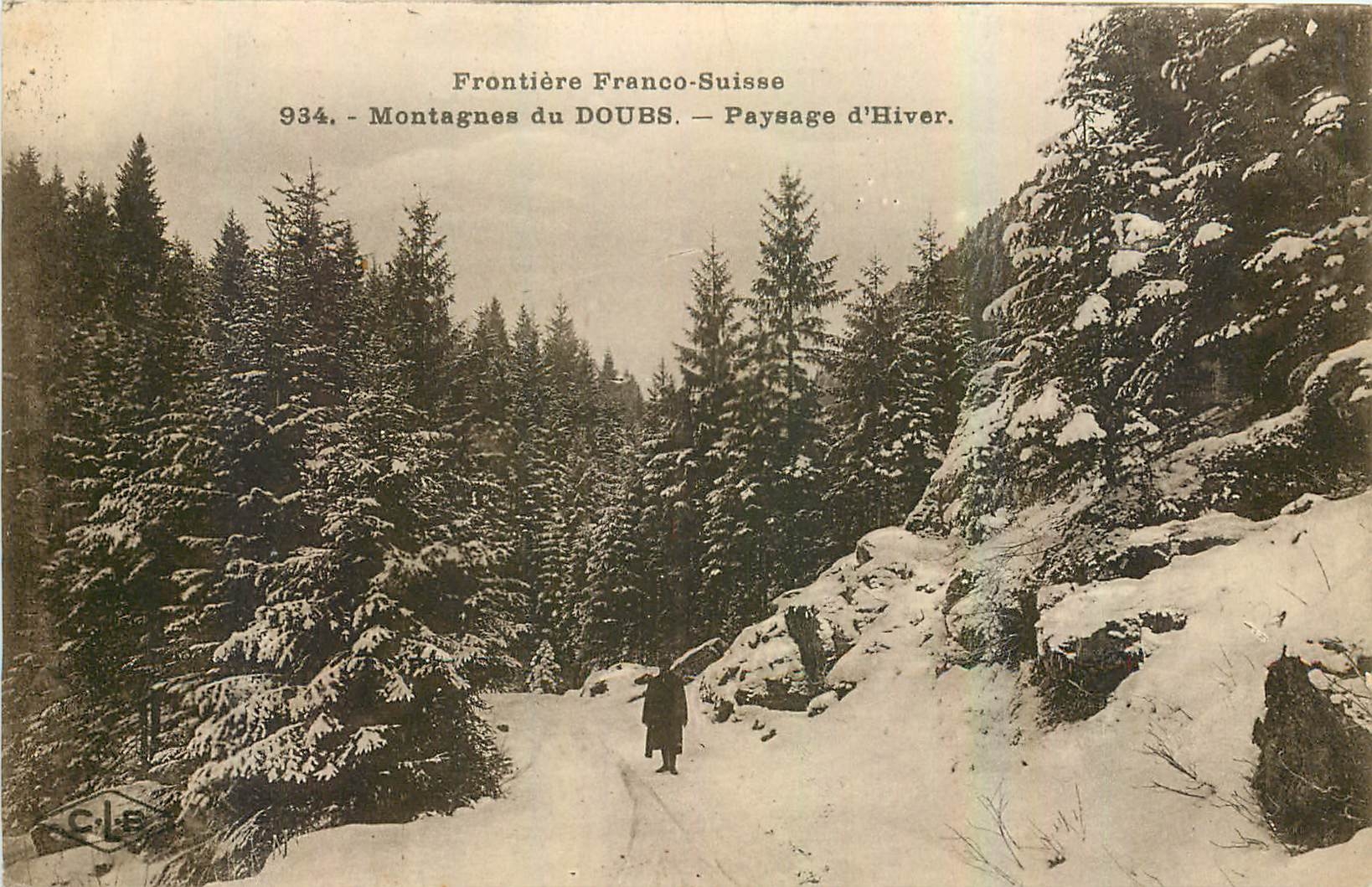 CPA Frontierre Franco-Suisse Montagnes du Doubs Paysage d'Hiver