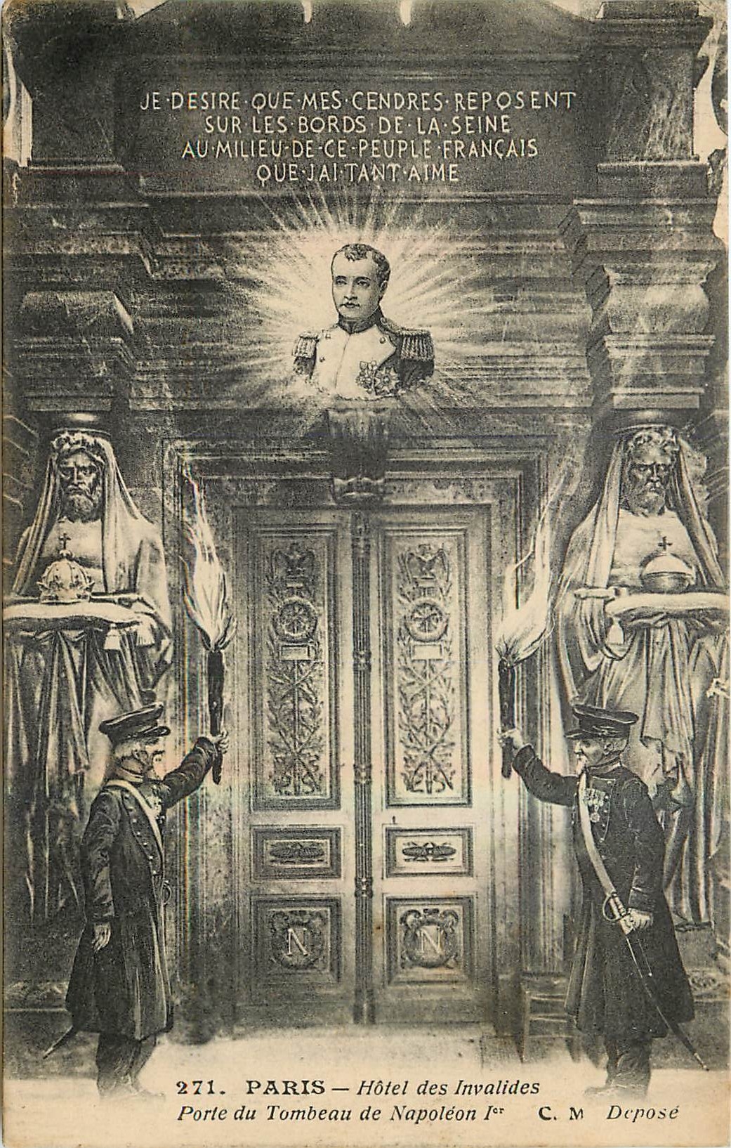 CPA Paris Hotel des Invalides Porte du Tombeau de Napoleon I 