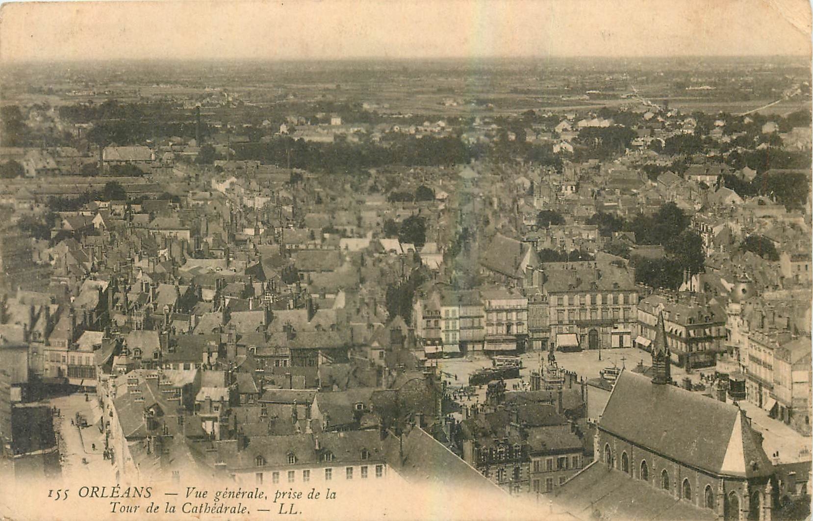 CPA Orleans vue generale prise de la Tour de la Cathedrale 