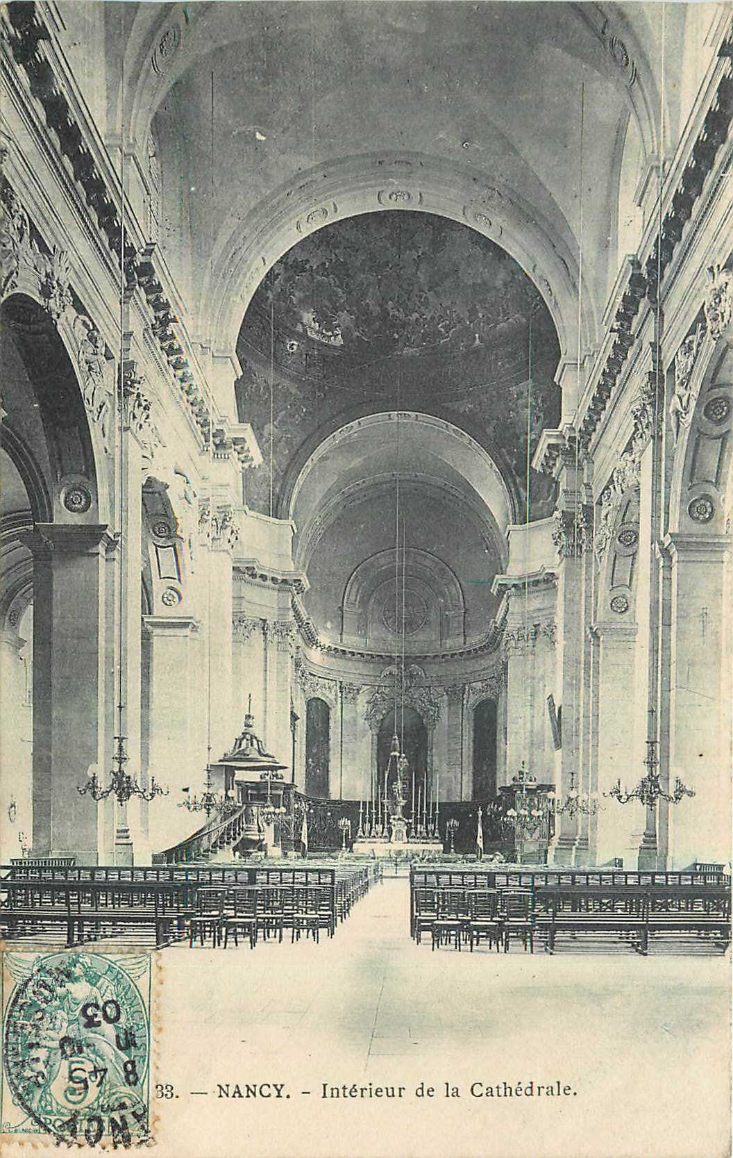 CPA Nancy Interieur de la cathedrale 
