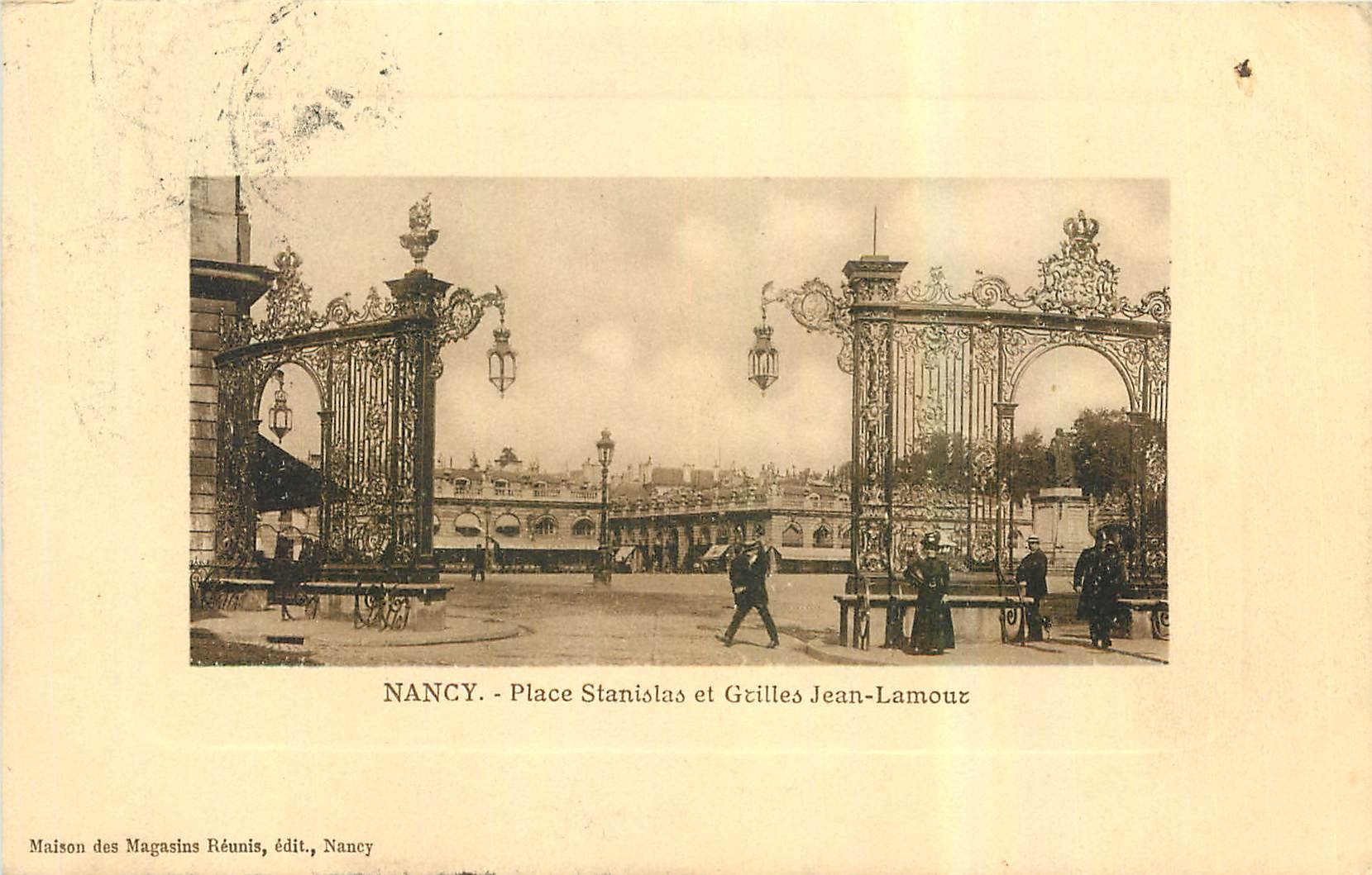 CPA Nancy Place Stanislas et Grilles Jean Lamour