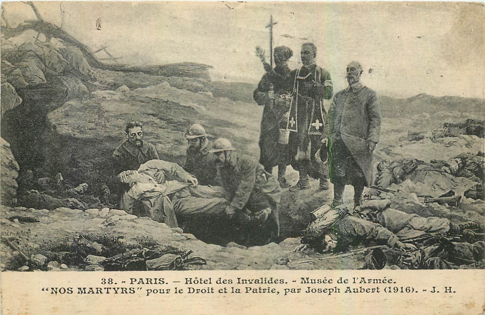 CPA Paris Hotel des Invalides Musee de l'Armee Nos martyrs Joseph Aubert