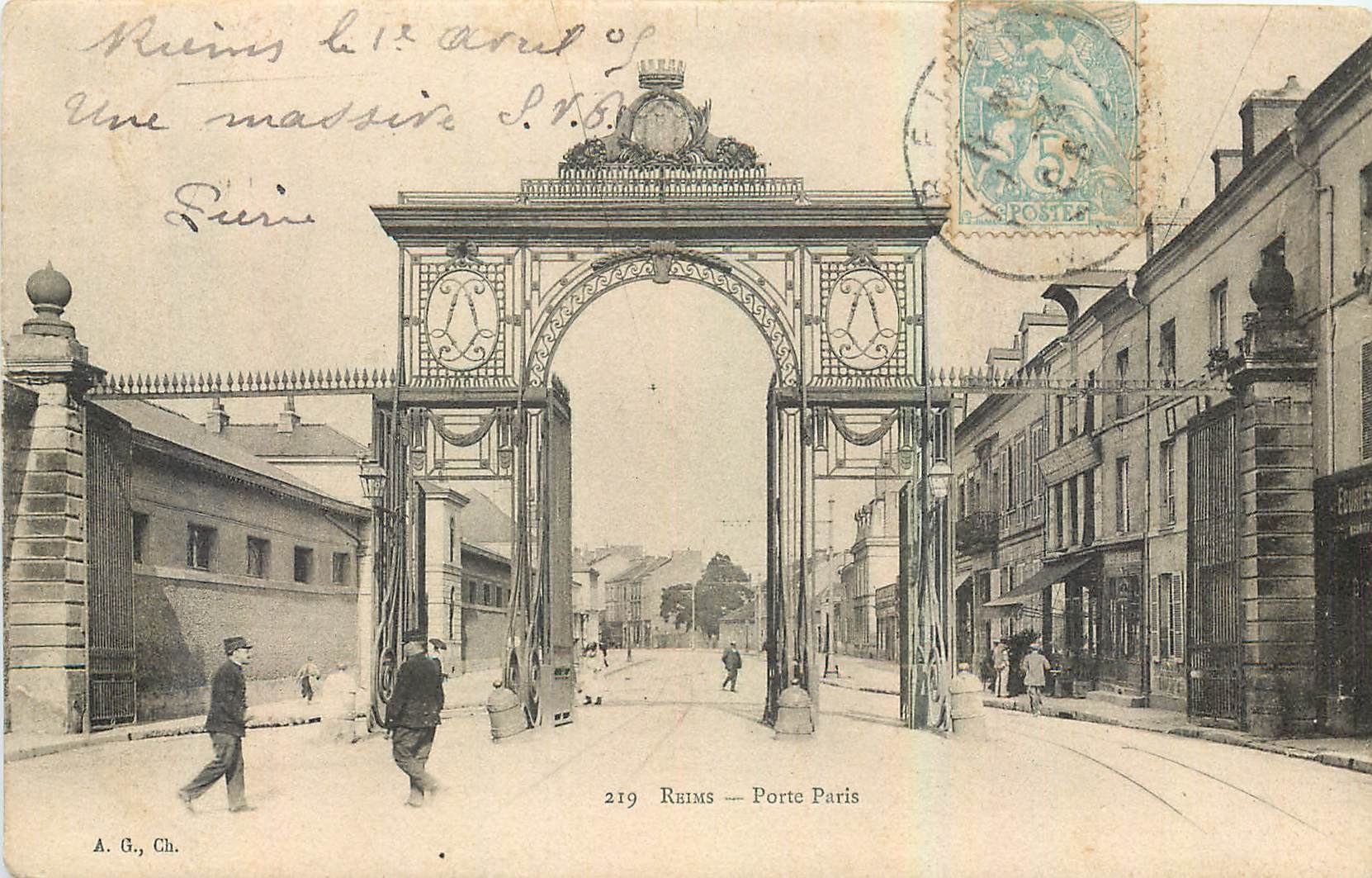 CPA Reims Porte Paris 