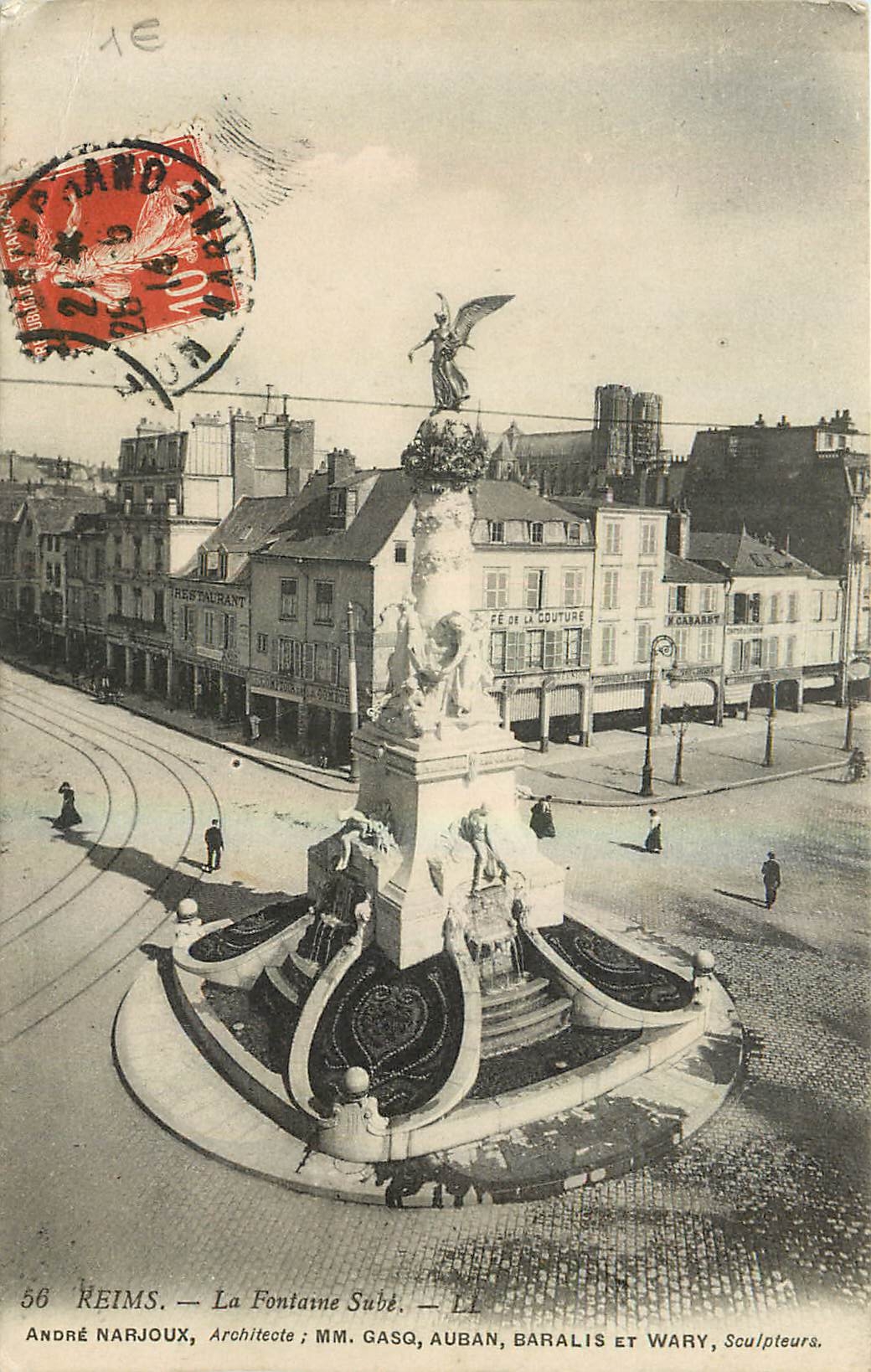 CPA Reims La Fontaine Sube 
