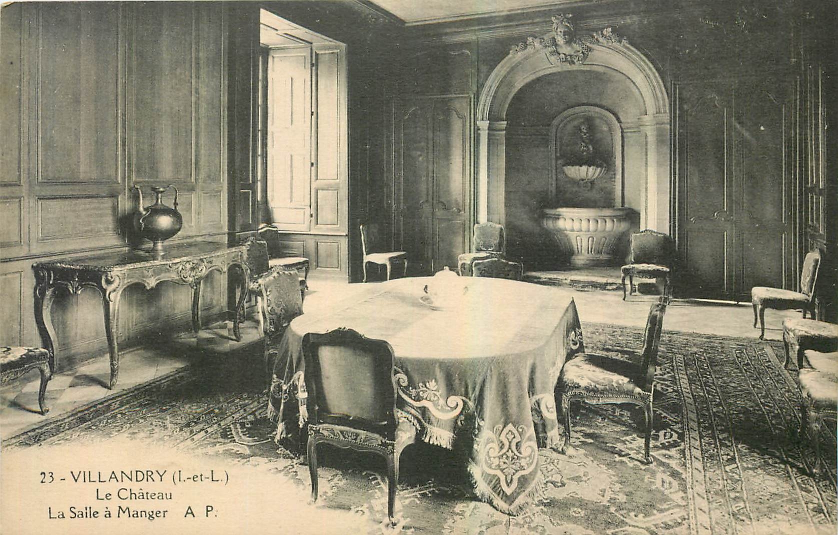 CPA Villandry I et L Le Chateau La Salle a Manger 