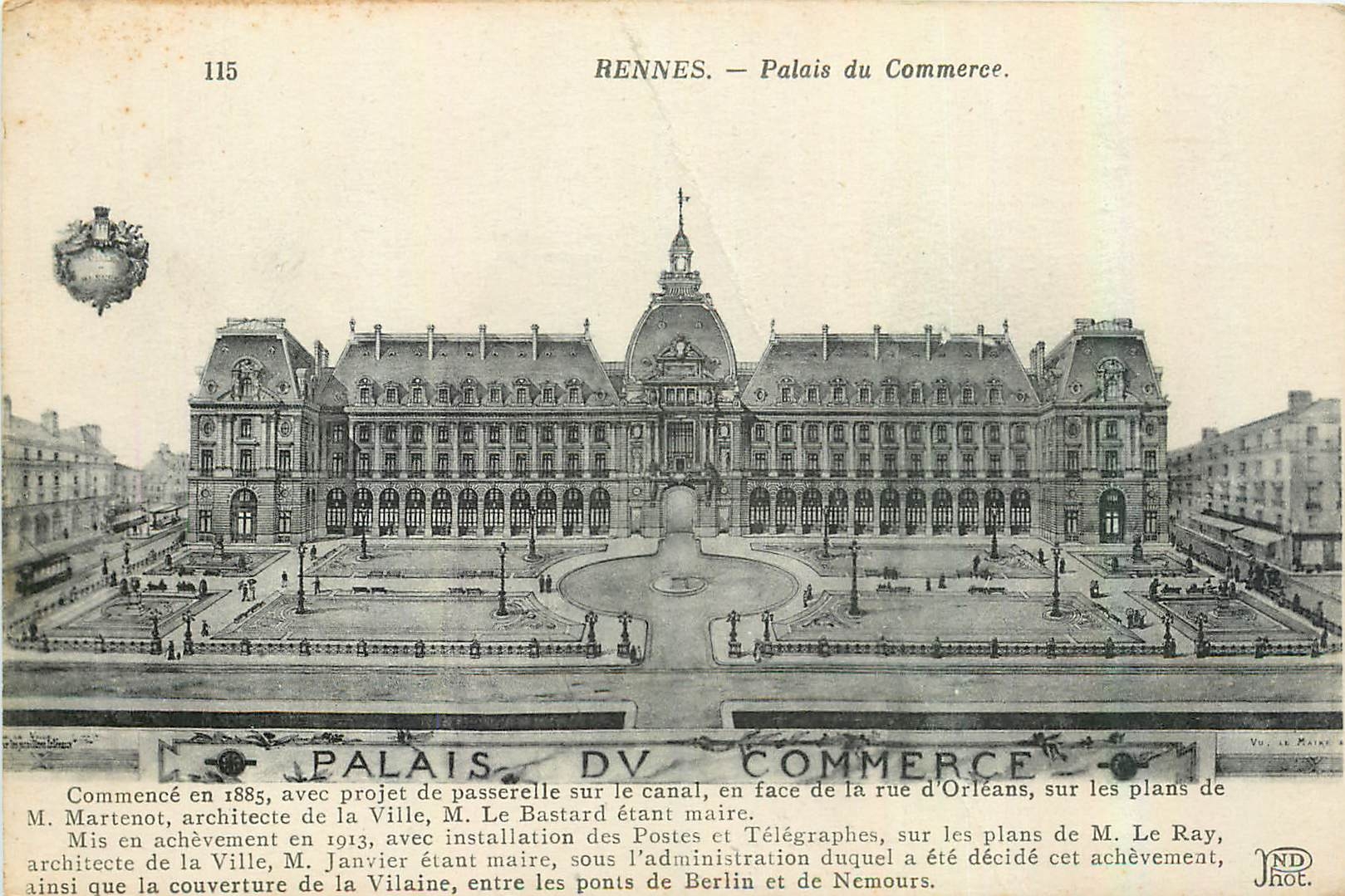 CPA Rennes Palais du Commerce