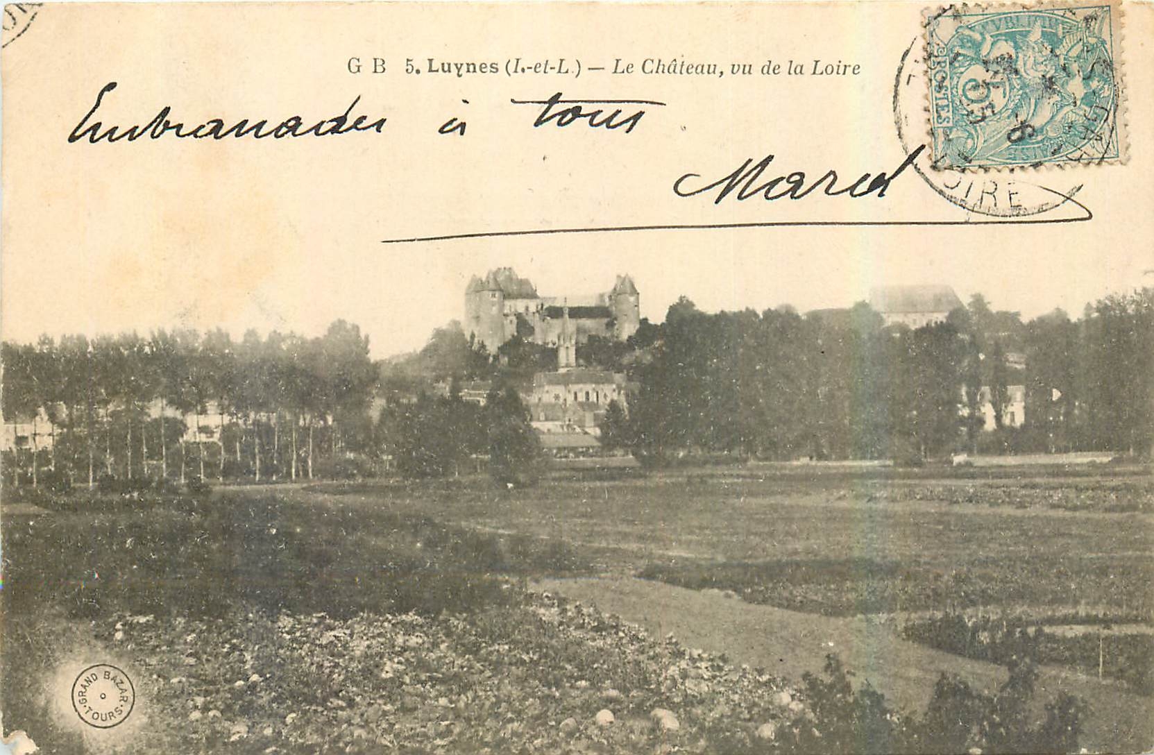 CPA Luynes I et L Le Chateau vu de la Loire