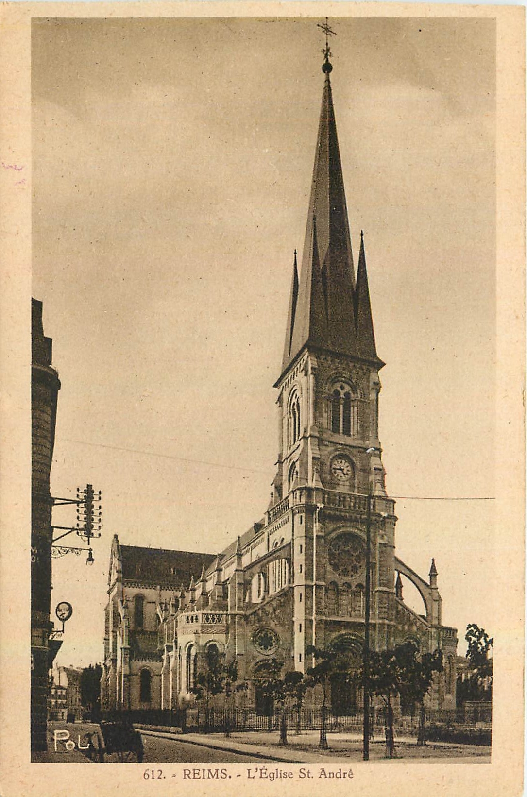 CPA Reims l'Eglise St Andre 