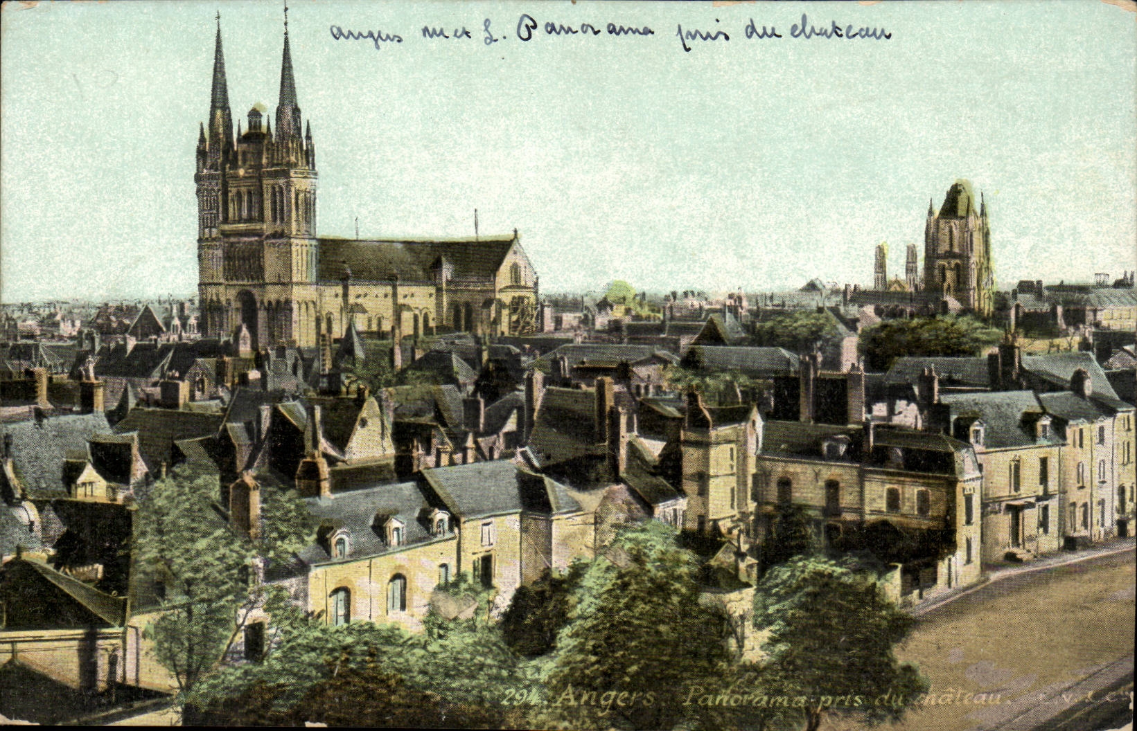 Angers CPA View of the castle