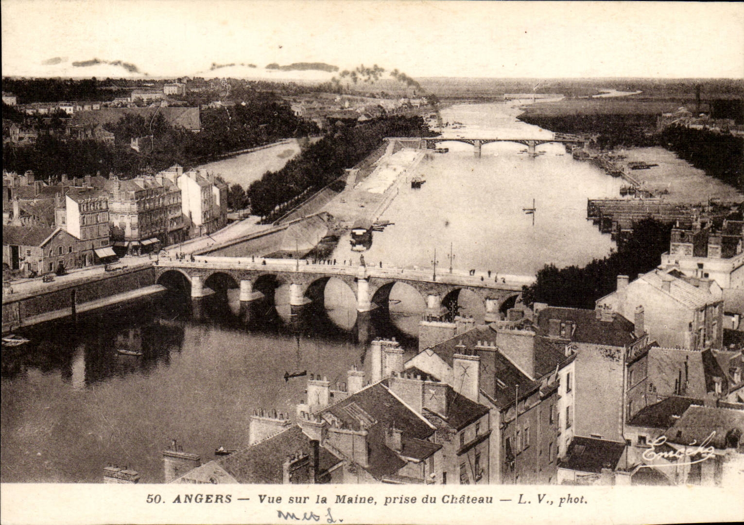 Angers CPA Seen on Maine taken of the castle