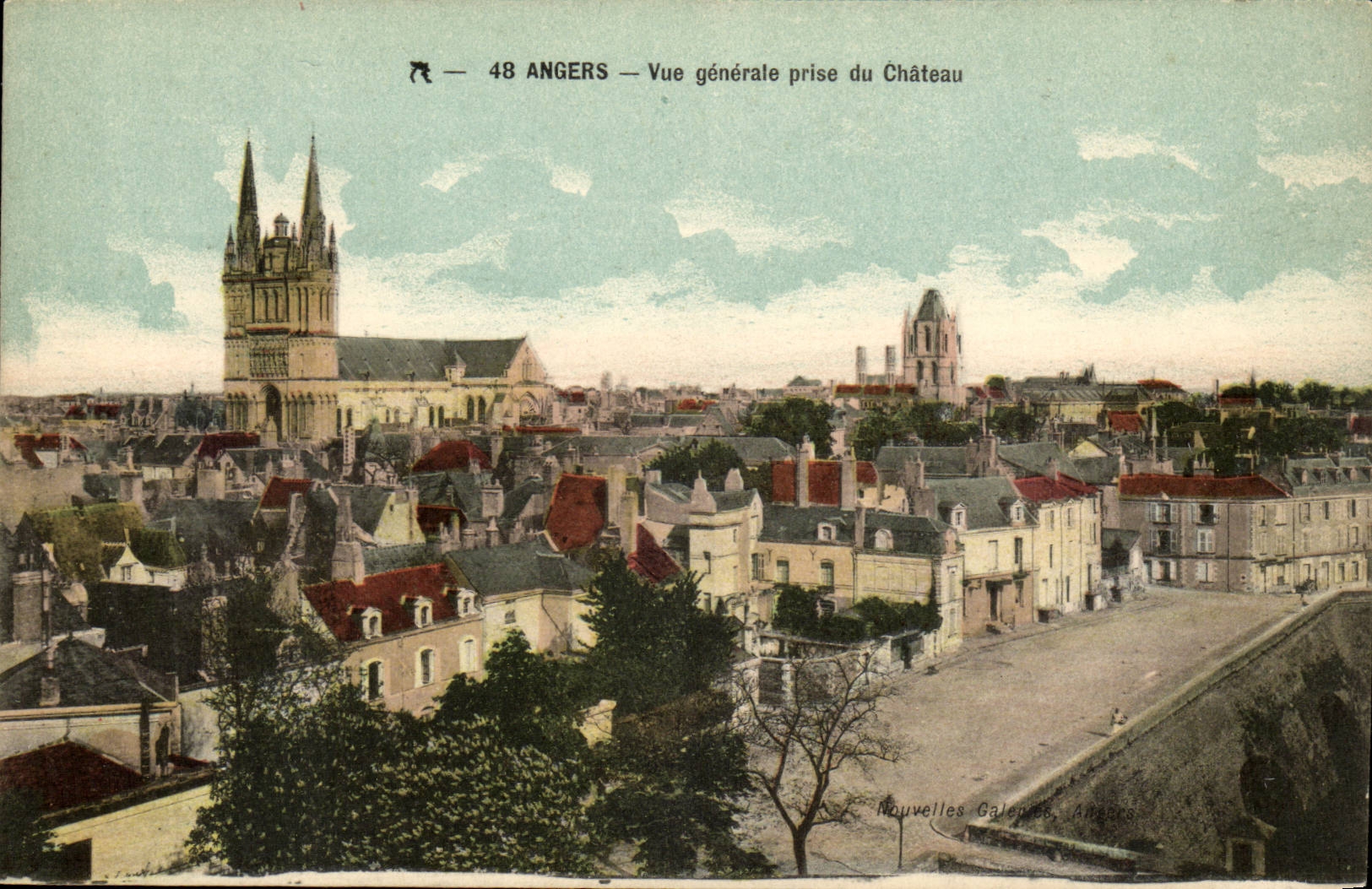 Angers CPA View taken of the castle