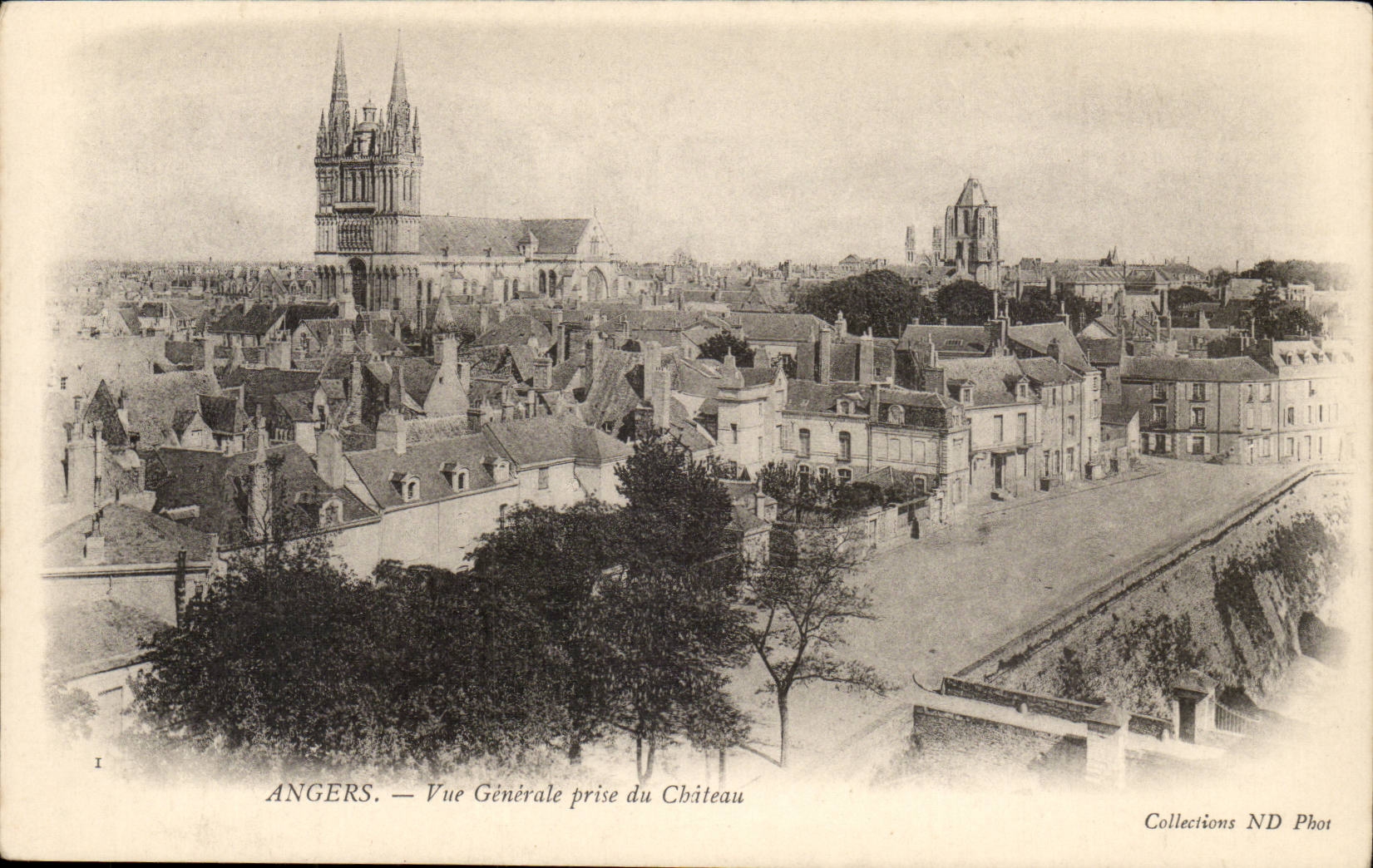 Angers CPA View taken of the castle