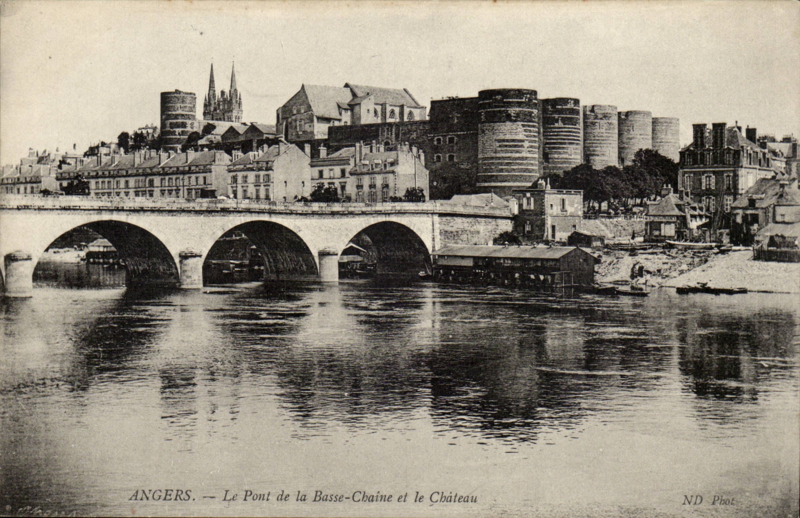 Angers CPA the bridge of the Low Chain and the castle