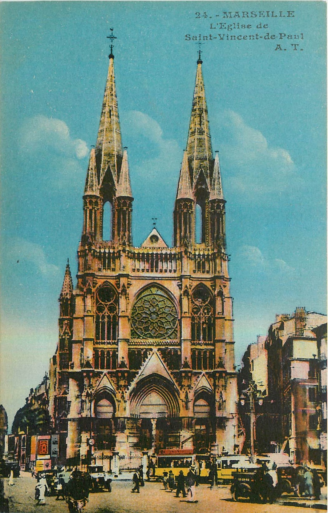 CPA Marseille l'Eglise de Saint Vincent 